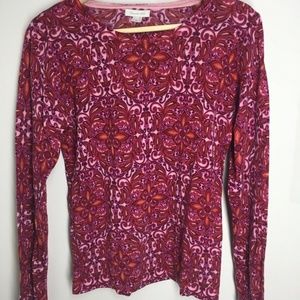 Garnet Hill Patterned Sweater Merino Pullover